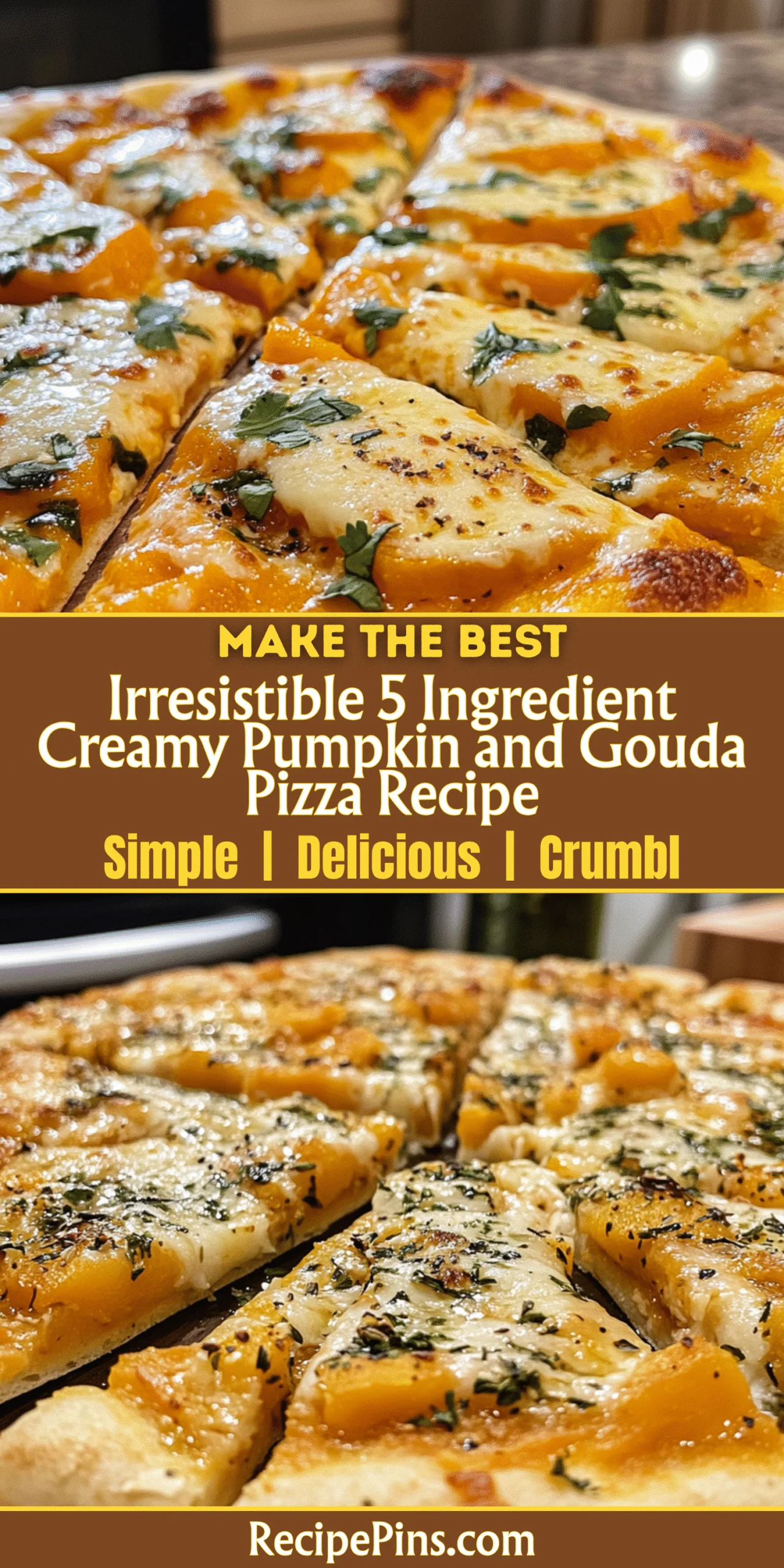Irresistible 5 Ingredient Creamy Pumpkin and Gouda Pizza Recipe