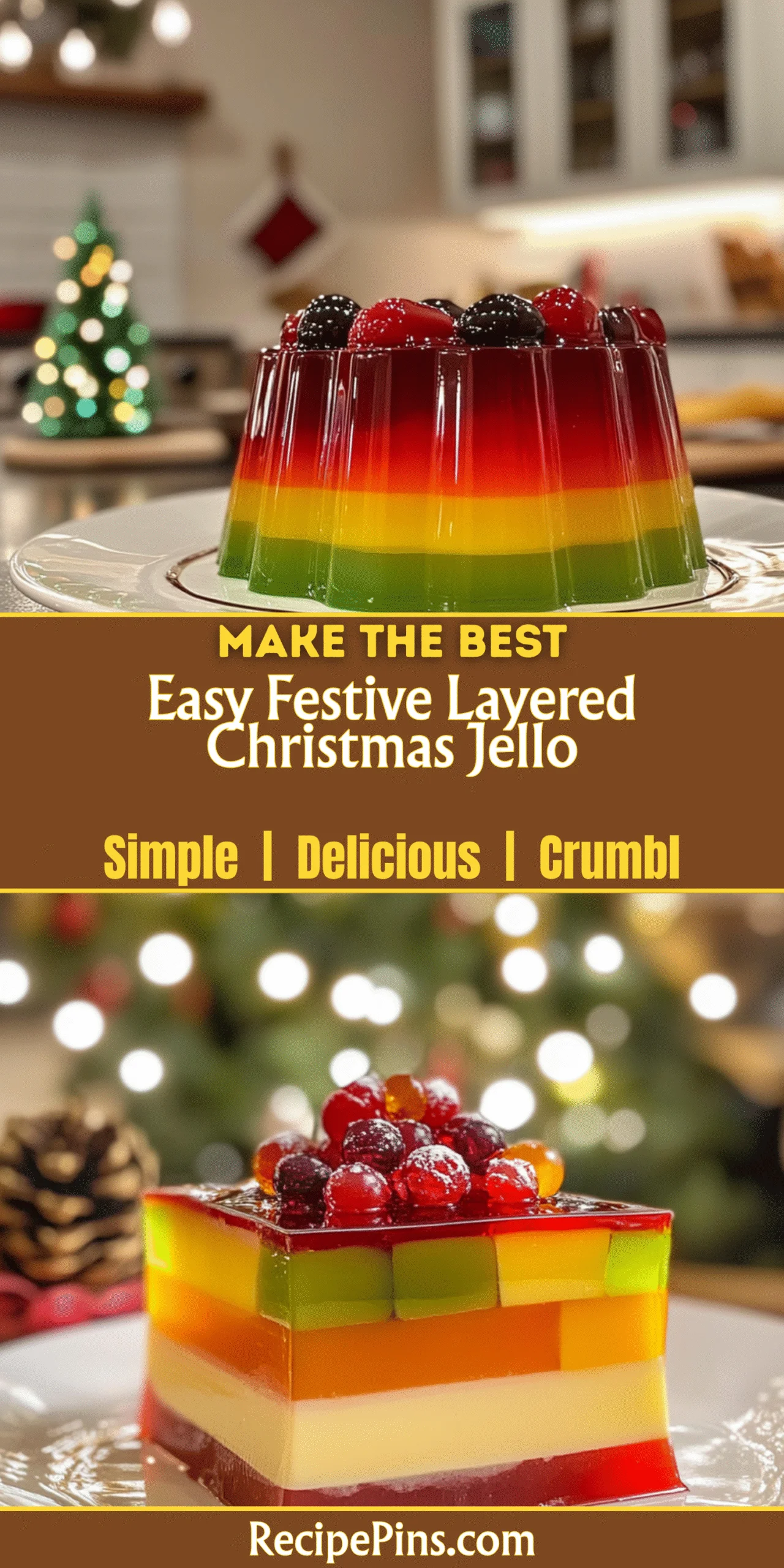Easy Festive Layered Christmas Jello
