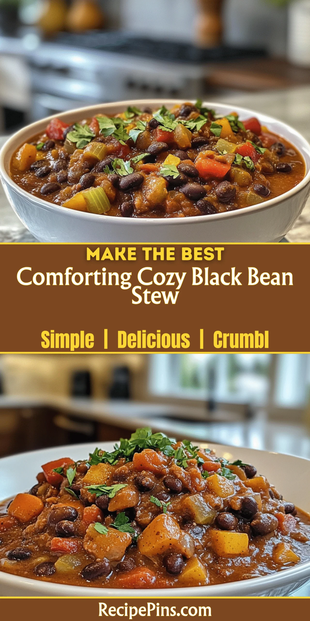Comforting Cozy Black Bean Stew