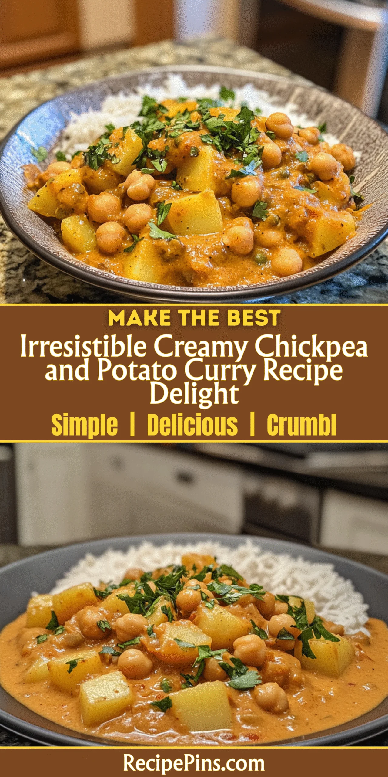 Irresistible Creamy Chickpea and Potato Curry Recipe Delight