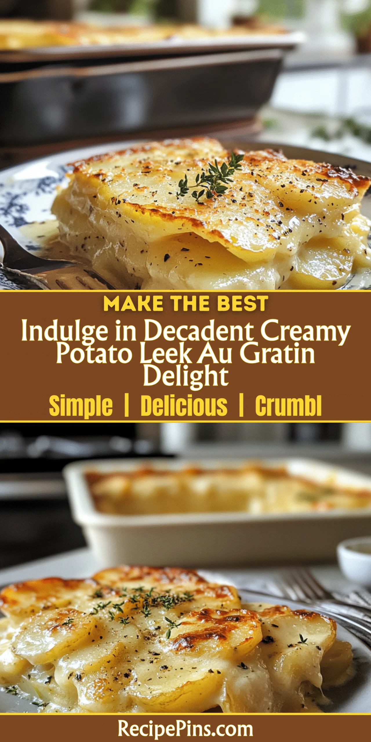 Indulge in Decadent Creamy Potato Leek Au Gratin Delight