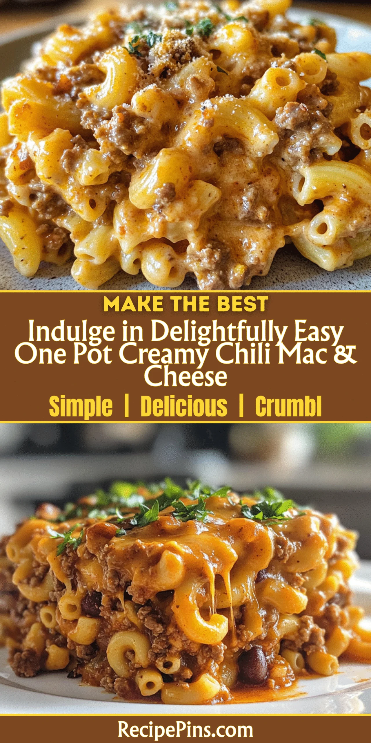 Indulge in Delightfully Easy One Pot Creamy Chili Mac & Cheese