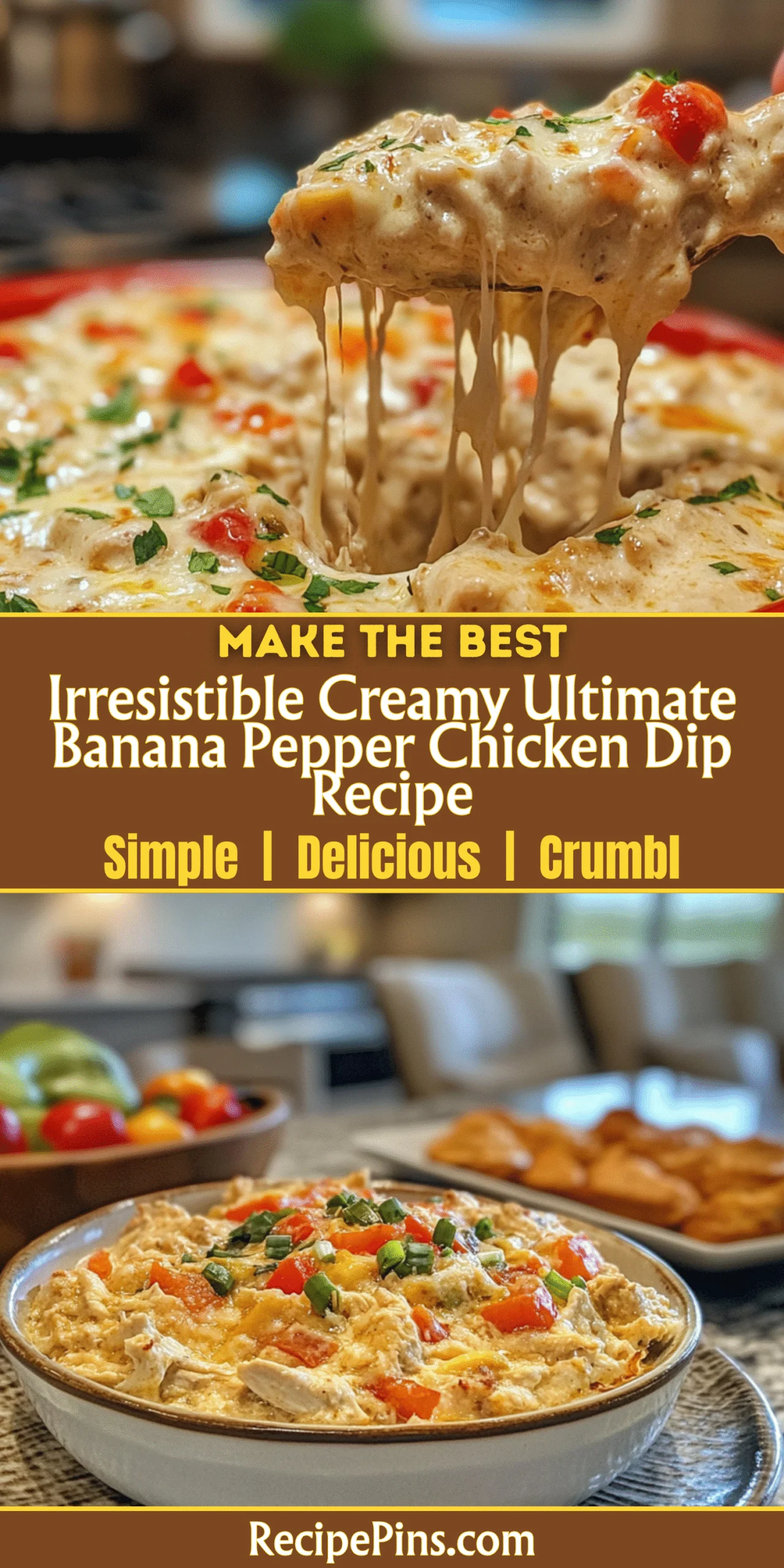 Irresistible Creamy Ultimate Banana Pepper Chicken Dip Recipe