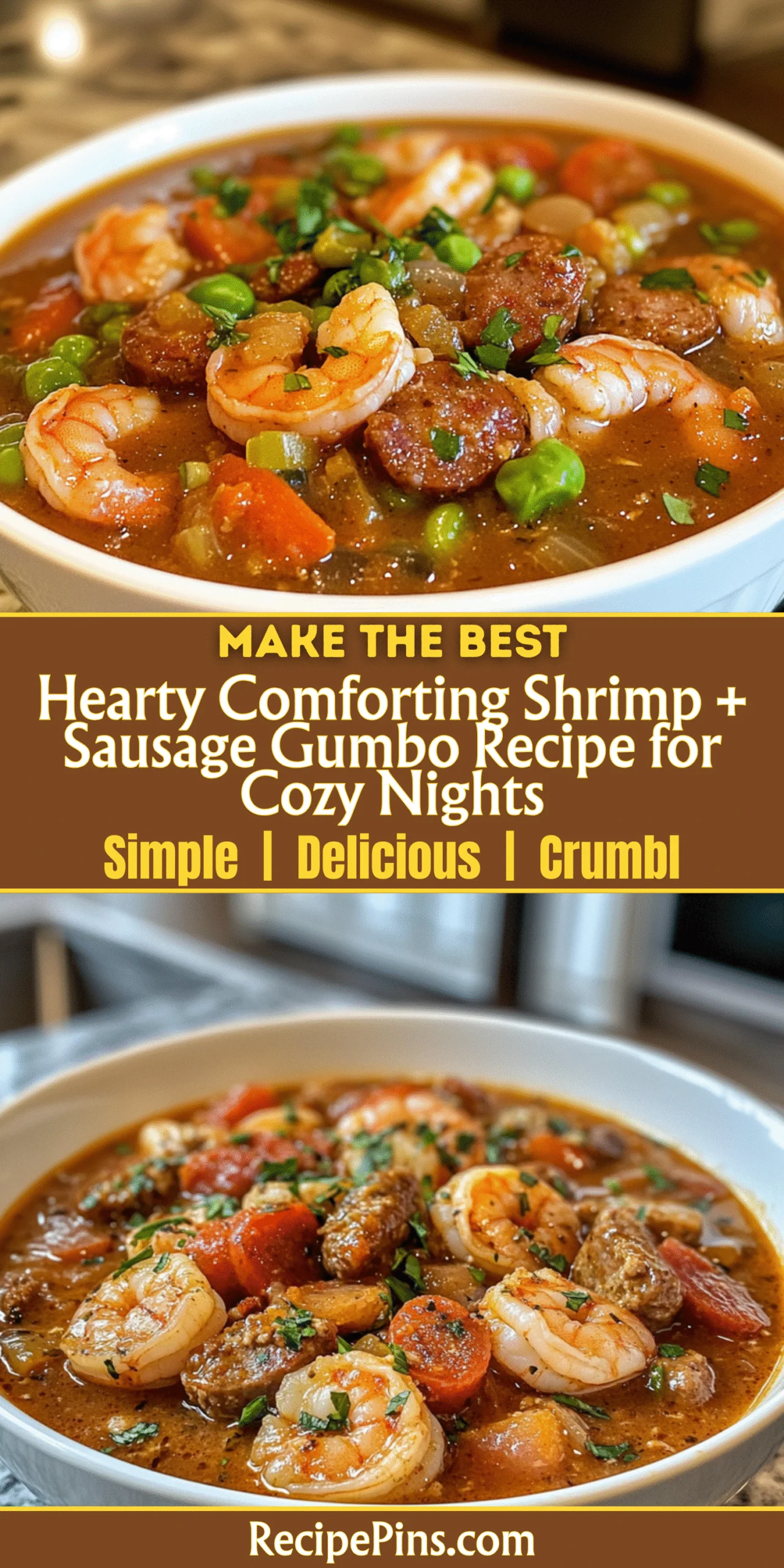 Hearty Comforting Shrimp + Sausage Gumbo Recipe for Cozy Nights