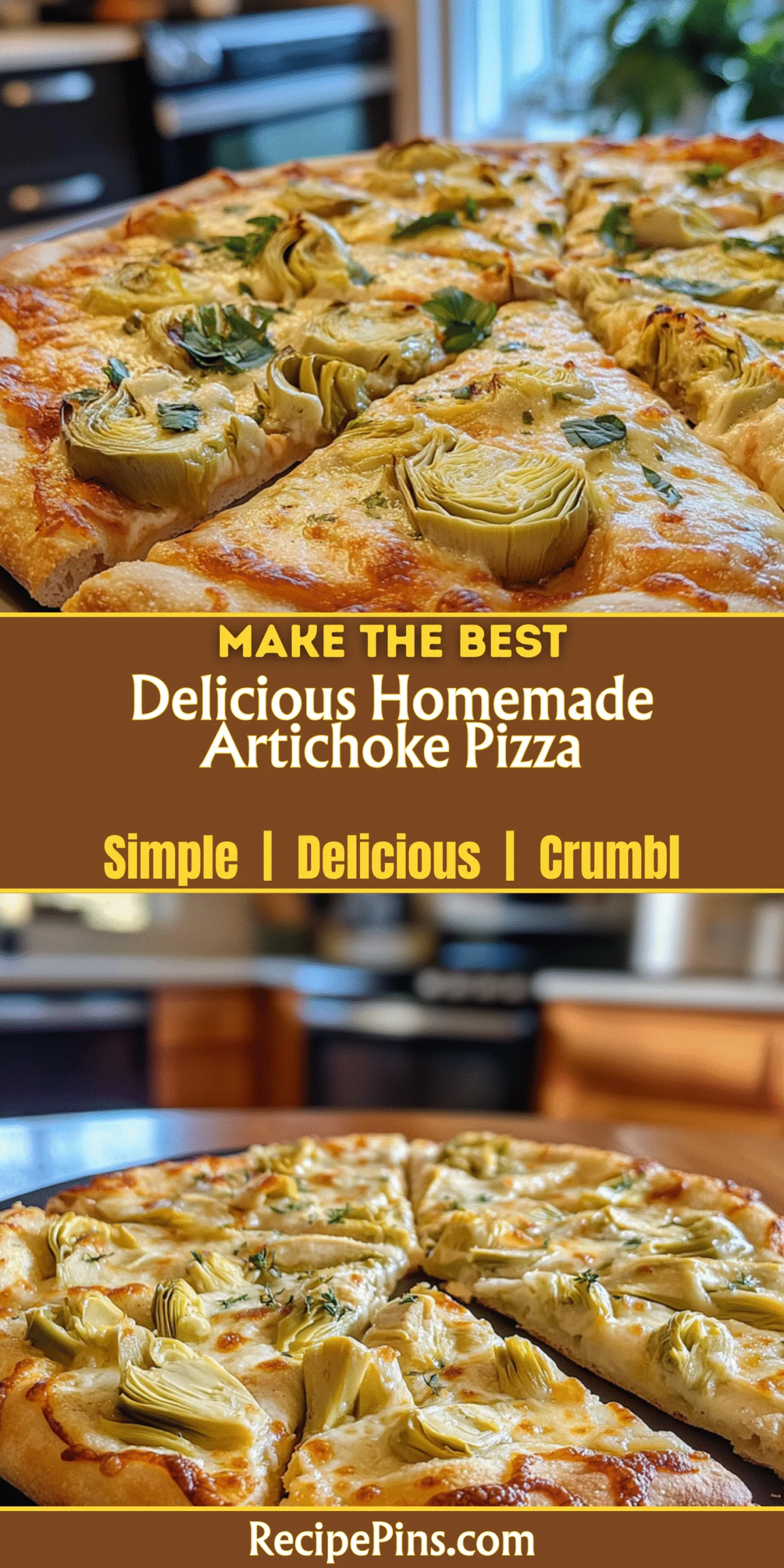 Delicious Homemade Artichoke Pizza