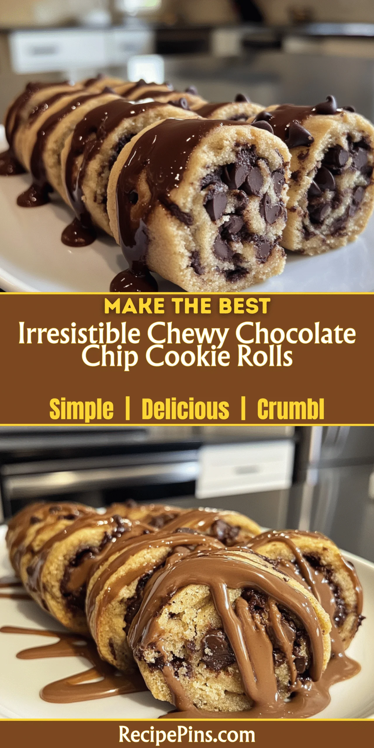 Irresistible Chewy Chocolate Chip Cookie Rolls