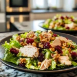 Savory Delightful Turkey Salad with Cranberries and Walnuts
