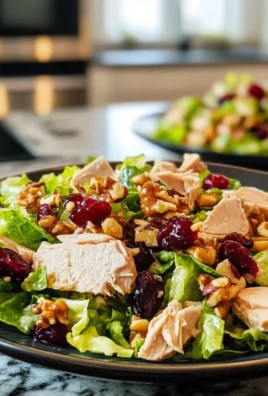 Savory Delightful Turkey Salad with Cranberries and Walnuts