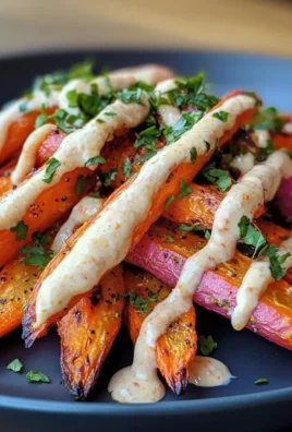 Irresistible Spiced Harissa Roasted Carrots with Creamy Tahini Sauce