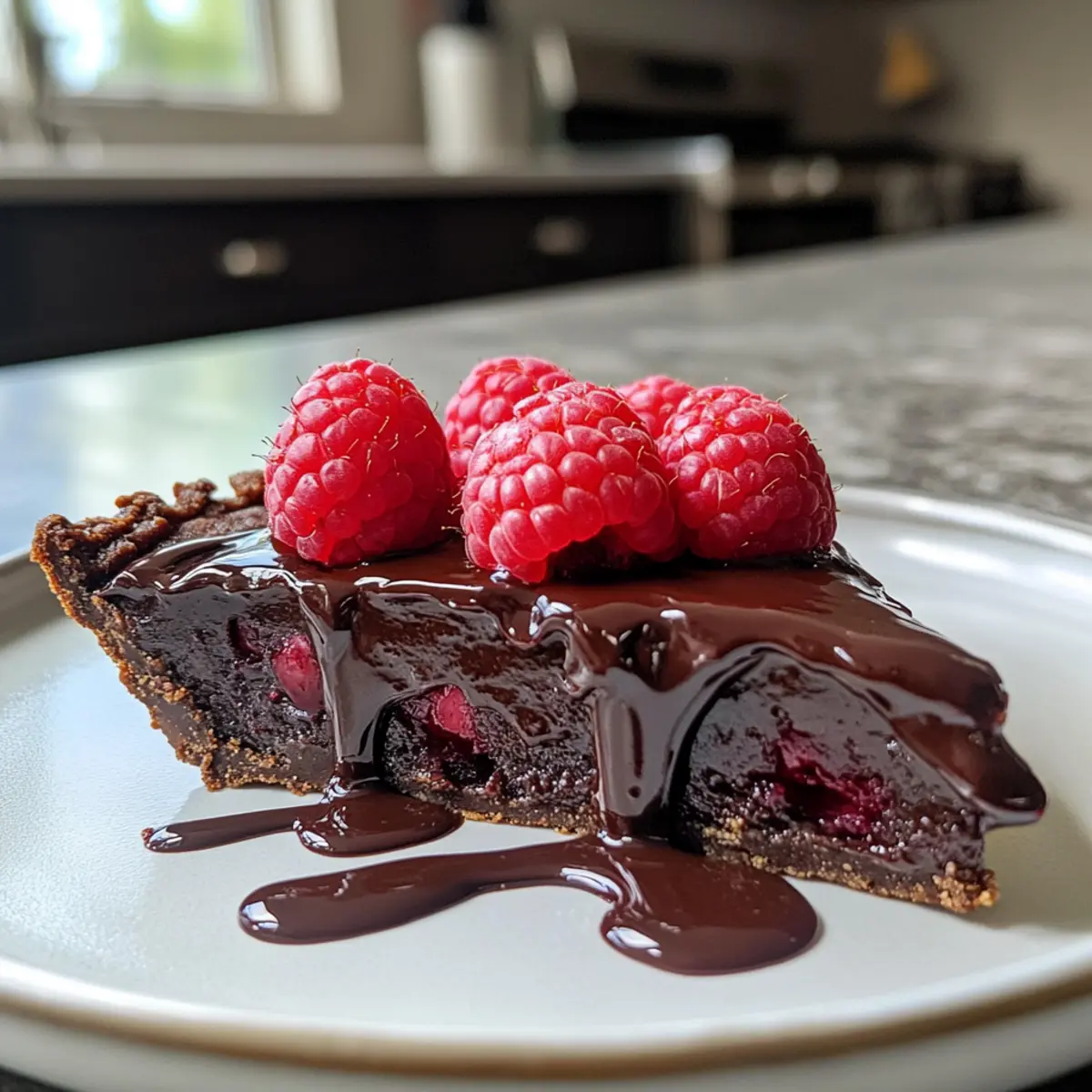 Indulge in Decadent Rich Chocolate Raspberry Tart Delight