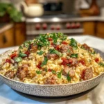 Savory Delicious Sausage Cauliflower Rice Skillet Recipe