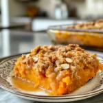 Irresistible Creamy Sweet Potato Casserole with Almond Streusel