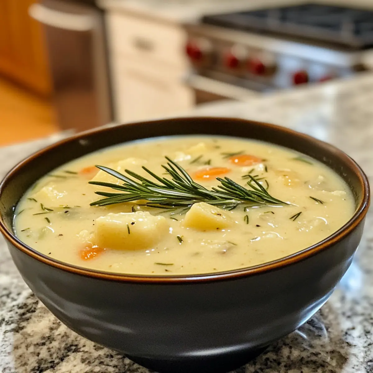 Comforting Cozy Slow Cooker Rosemary-Potato Soup Delight
