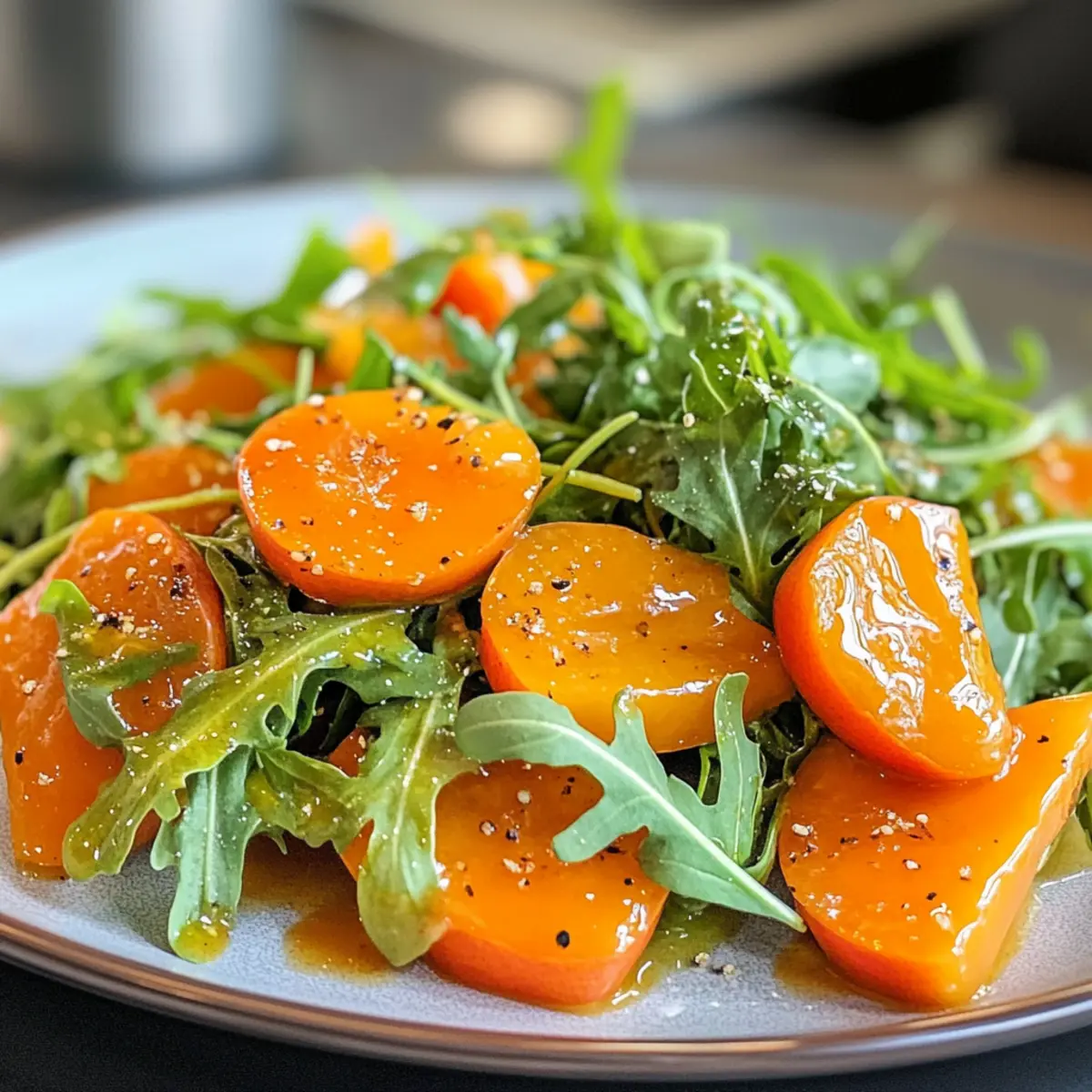 Vibrant Arugula and Persimmon Salad - A Flavorful, Fresh Delight