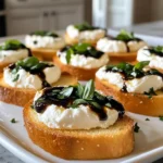 Irresistible Fluffy Whipped Ricotta Crostini