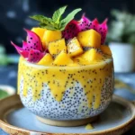 Luscious Tropical Mango and Dragon Fruit Chia Pudding Delight