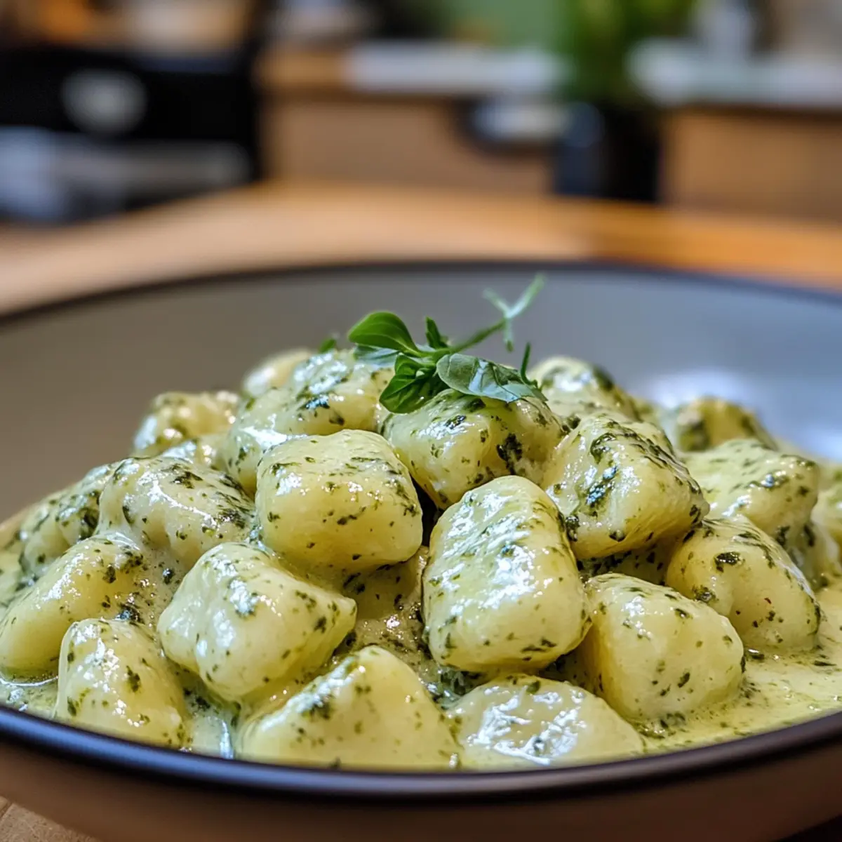 Irresistible Creamy Pesto Gnocchi
