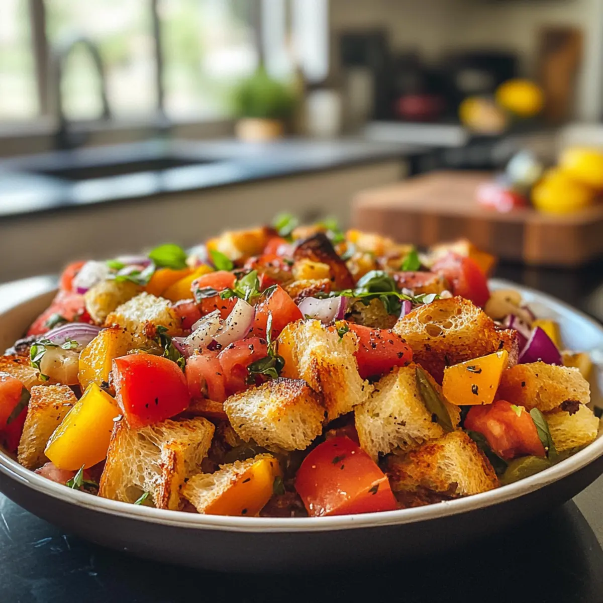 Delightful Seasonal Autumn Panzanella Salad