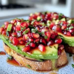 Irresistible Creamy Avocado Toast with Fresh Pomegranate Salsa Delight