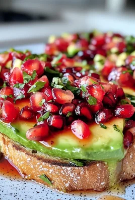 Irresistible Creamy Avocado Toast with Fresh Pomegranate Salsa Delight