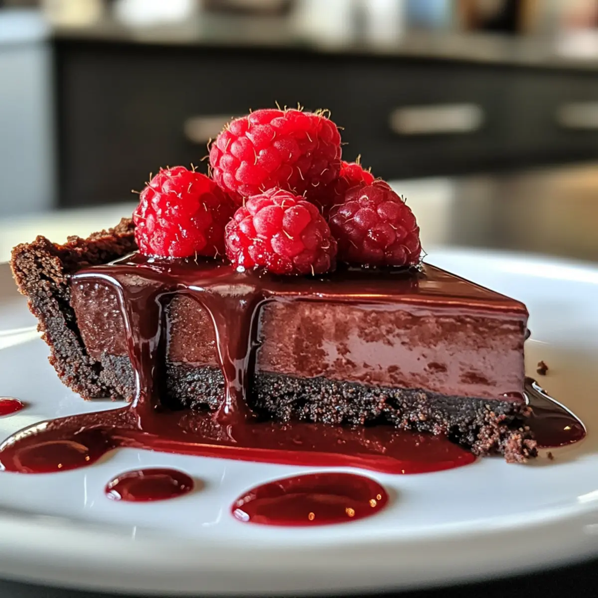 Indulge in Decadent Rich Chocolate Raspberry Tart Delight
