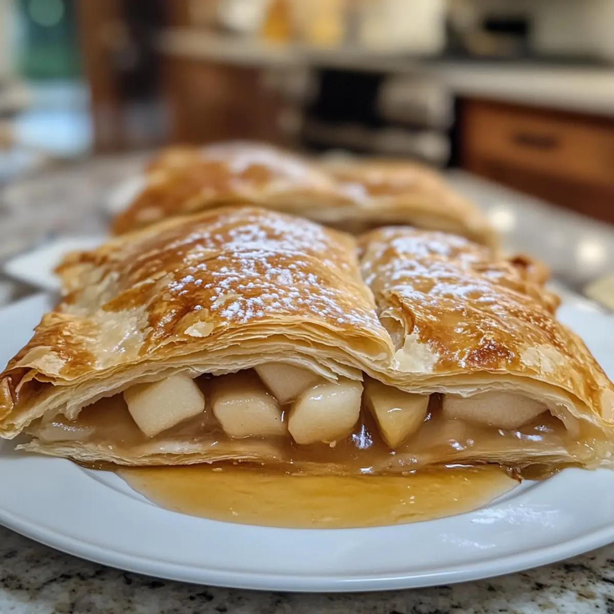 Irresistible Flaky Puff Pastry Apple Strudel