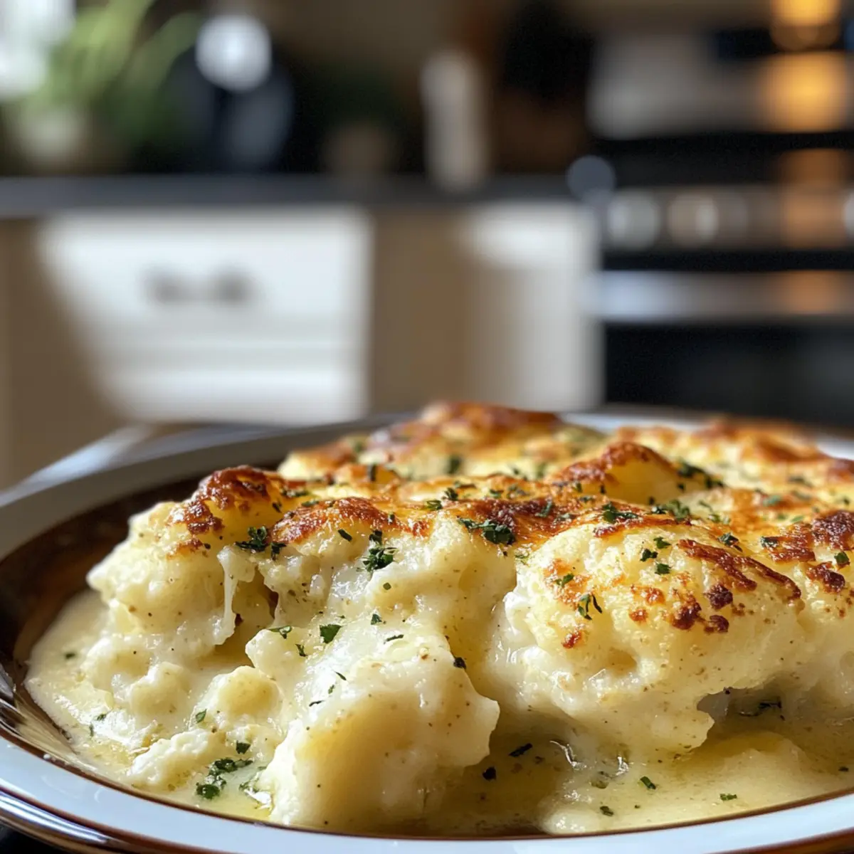 Irresistible Creamy Cauliflower Gratin