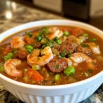 Hearty Comforting Shrimp + Sausage Gumbo Recipe for Cozy Nights