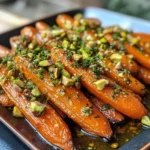 Savory Delightful Coriander Roasted Carrots with Pistachios