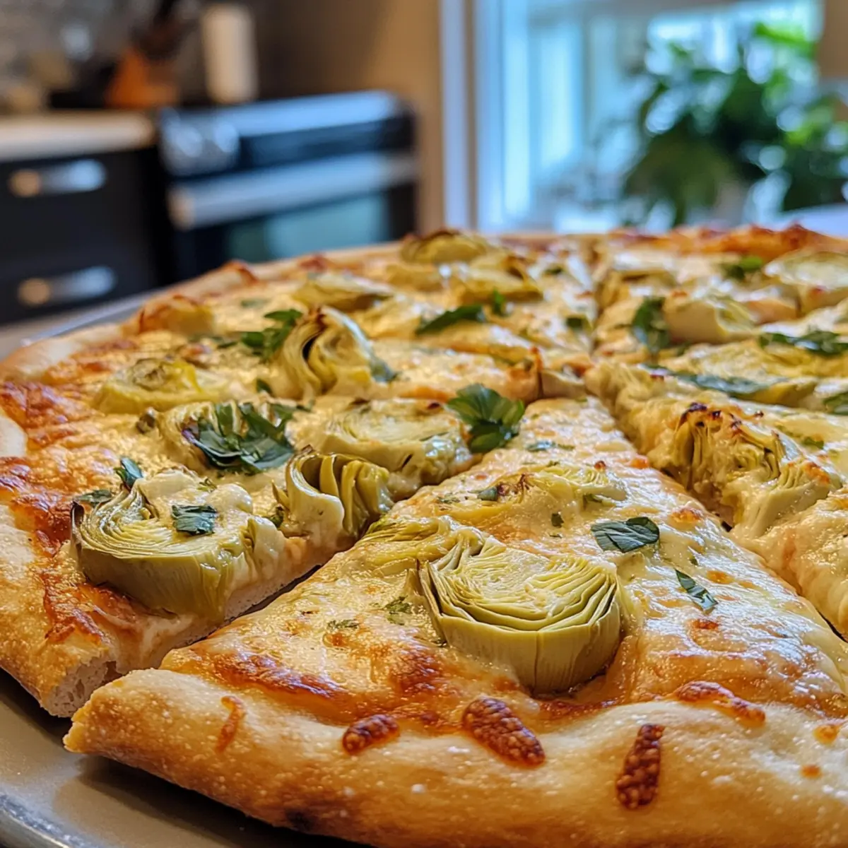 Delicious Homemade Artichoke Pizza