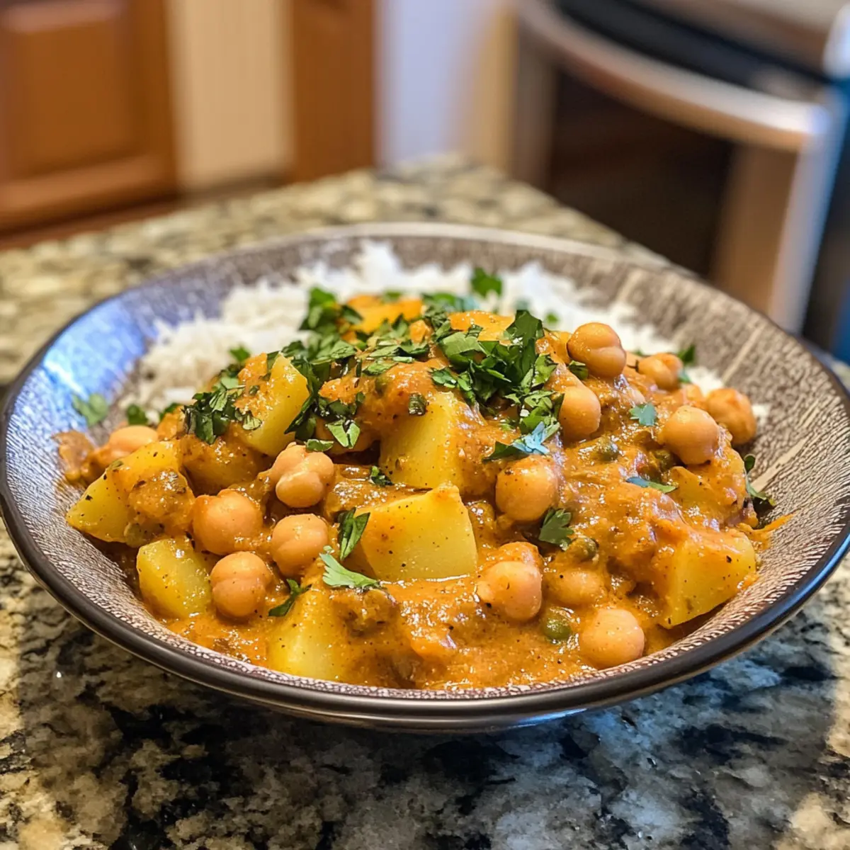 Irresistible Creamy Chickpea and Potato Curry Recipe Delight