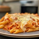 Irresistible Cheesy Baked Penne Pasta With Mozzarella Recipe