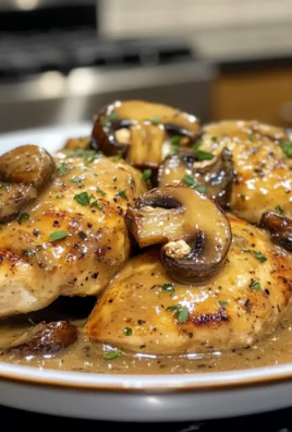Savory Creamy Garlic Chicken and Mushrooms Recipe Delight