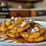 Irresistible Savory Maple Roasted Delicata Squash with Goat Cheese