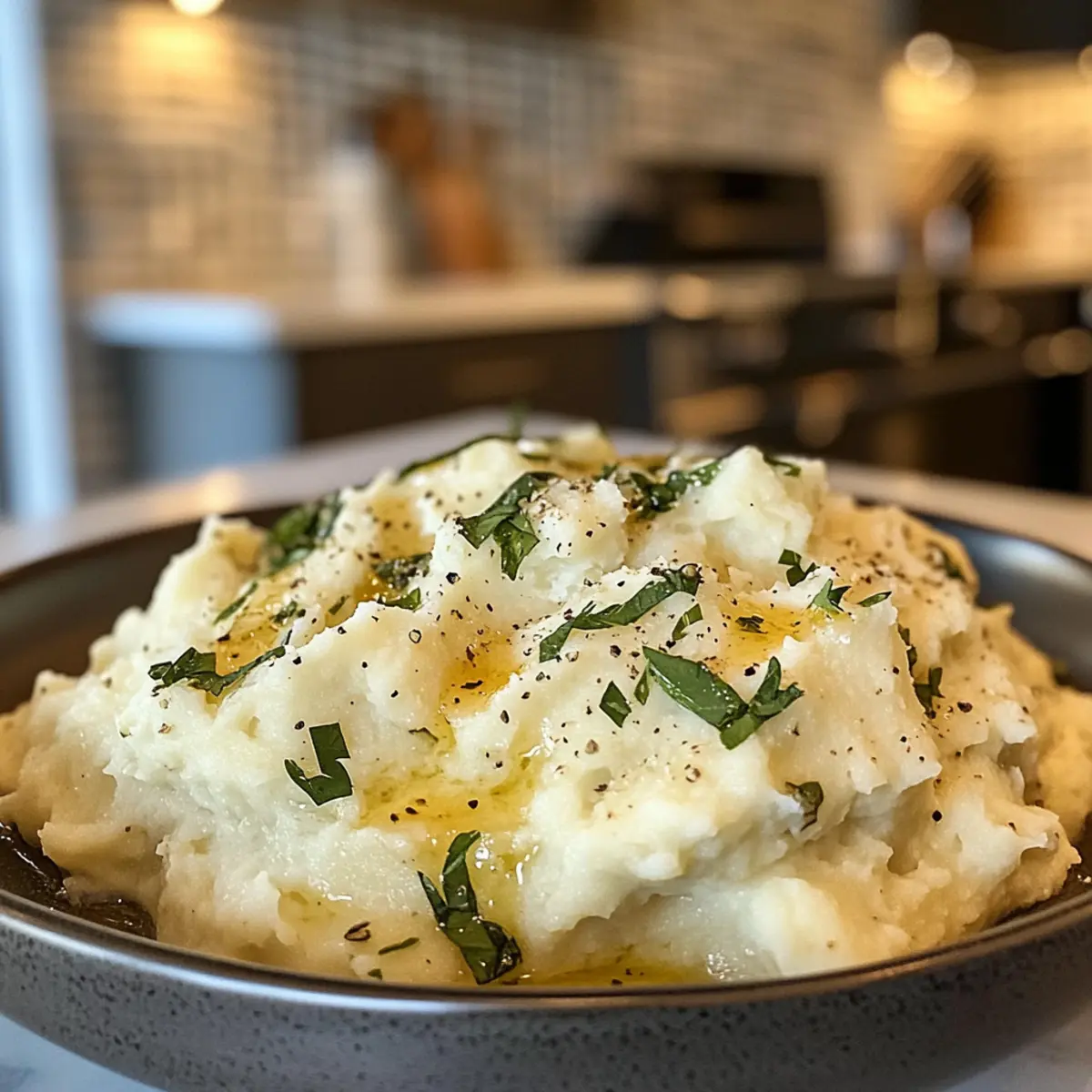 Creamy Herb-Infused Mashed Cauliflower with Butter