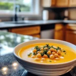 Creamy Cozy Butternut Squash and Chickpea Soup Recipe