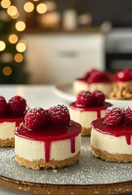 Irresistible Creamy No-Bake Christmas Mini Cheesecakes