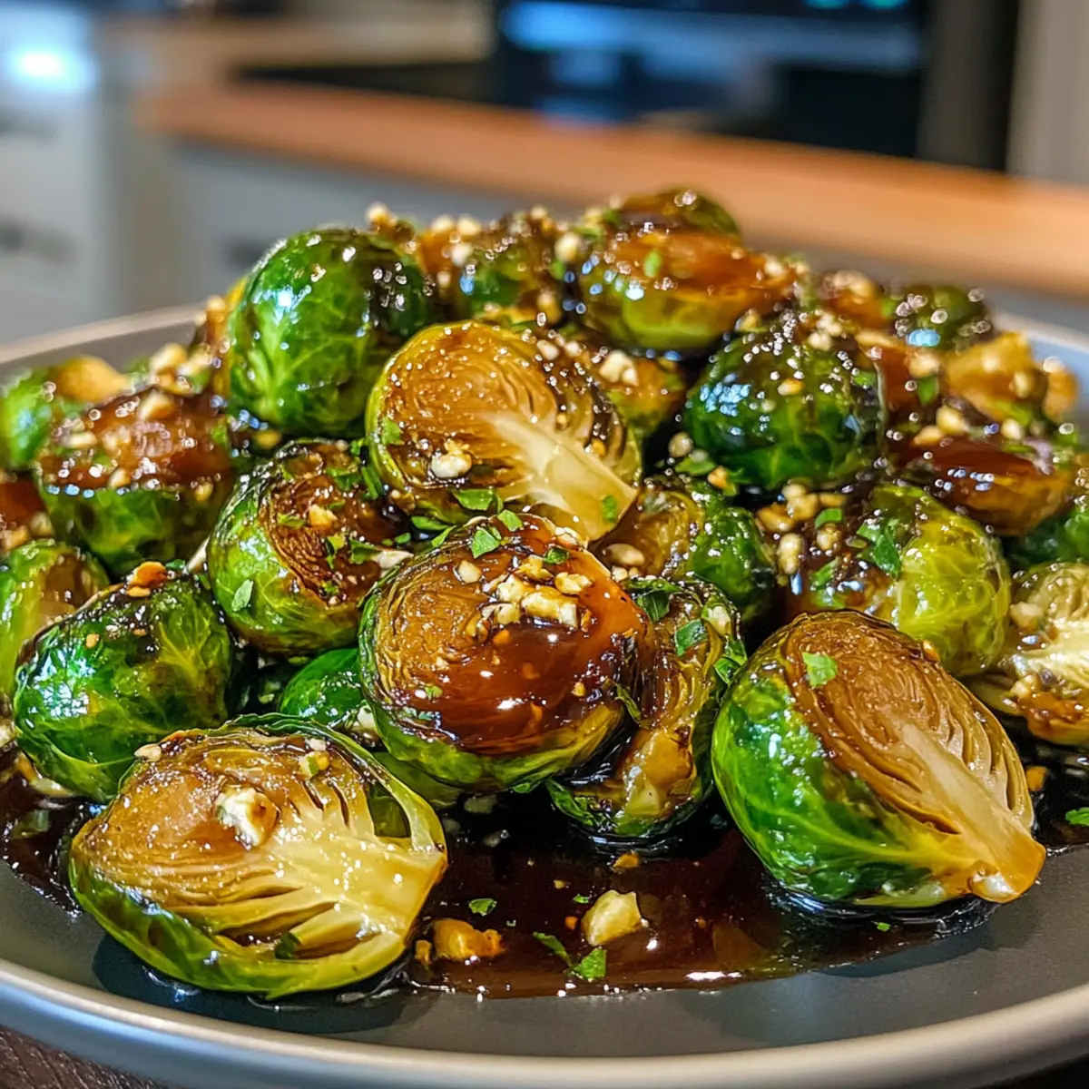 Savory Heavenly Balsamic-Fig Glazed Brussels Sprouts