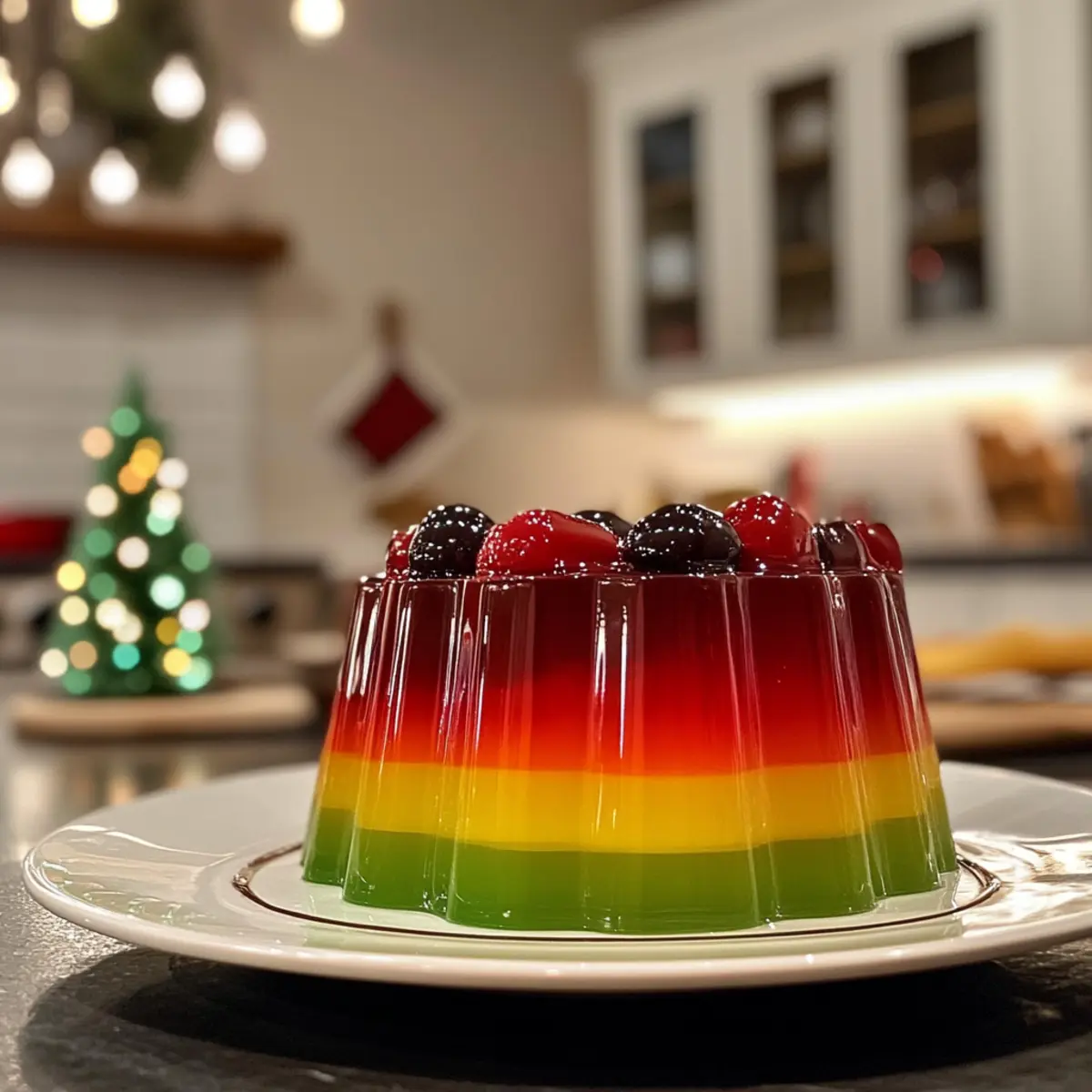 Easy Festive Layered Christmas Jello
