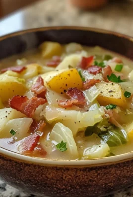 Hearty Comforting Cabbage Soup with Bacon and Potatoes