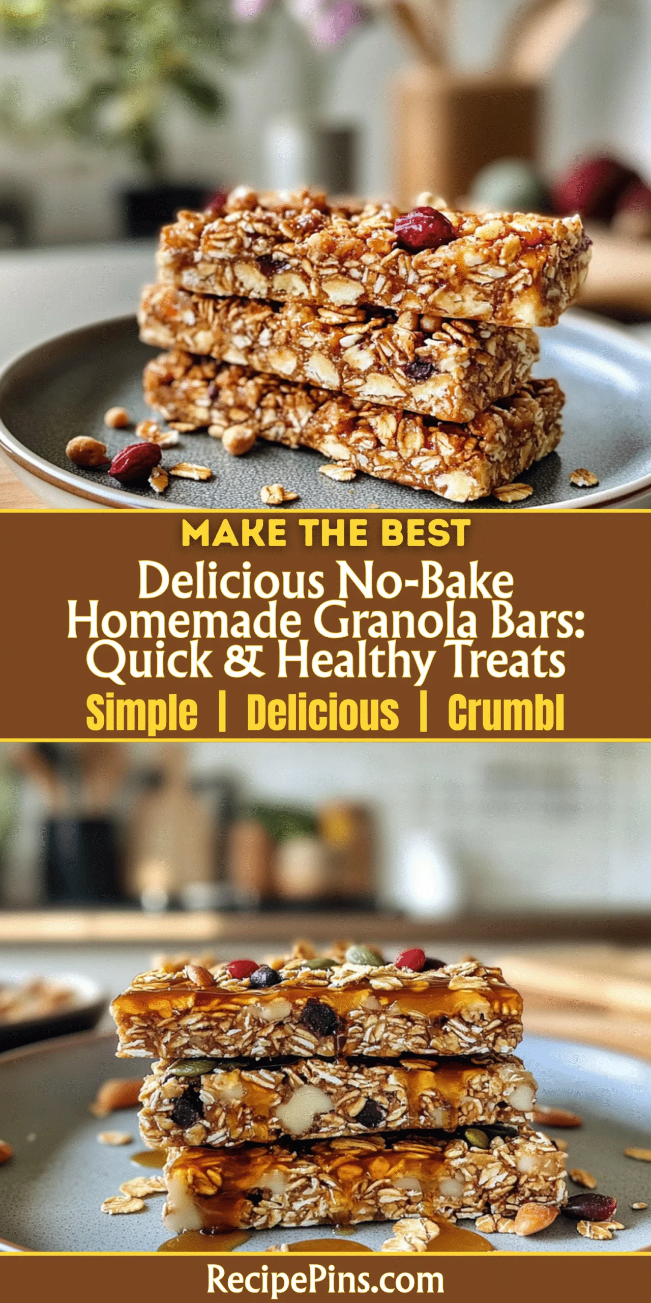 Delicious No-Bake Homemade Granola Bars: Quick & Healthy Treats