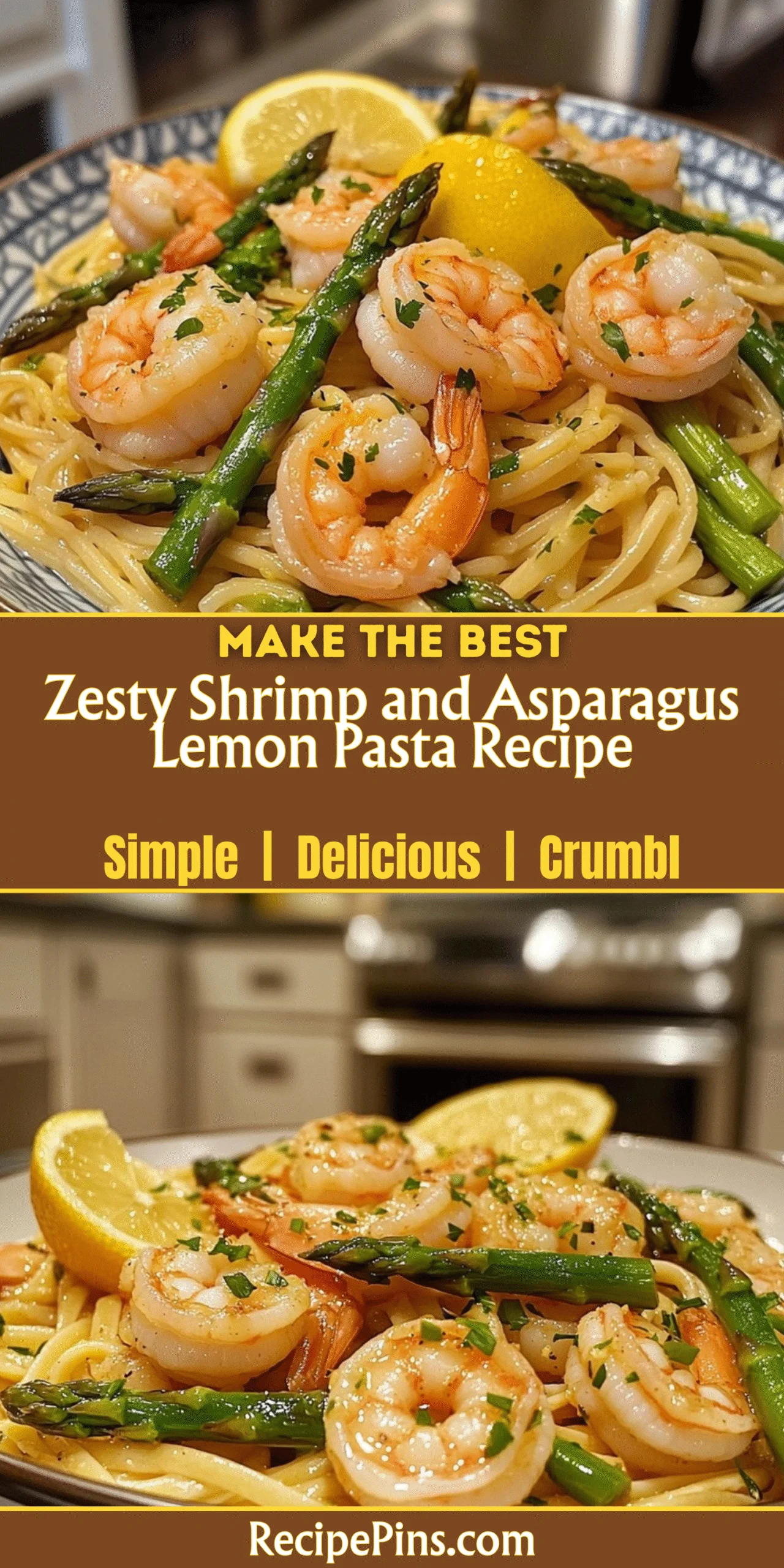 Zesty Shrimp and Asparagus Lemon Pasta Recipe