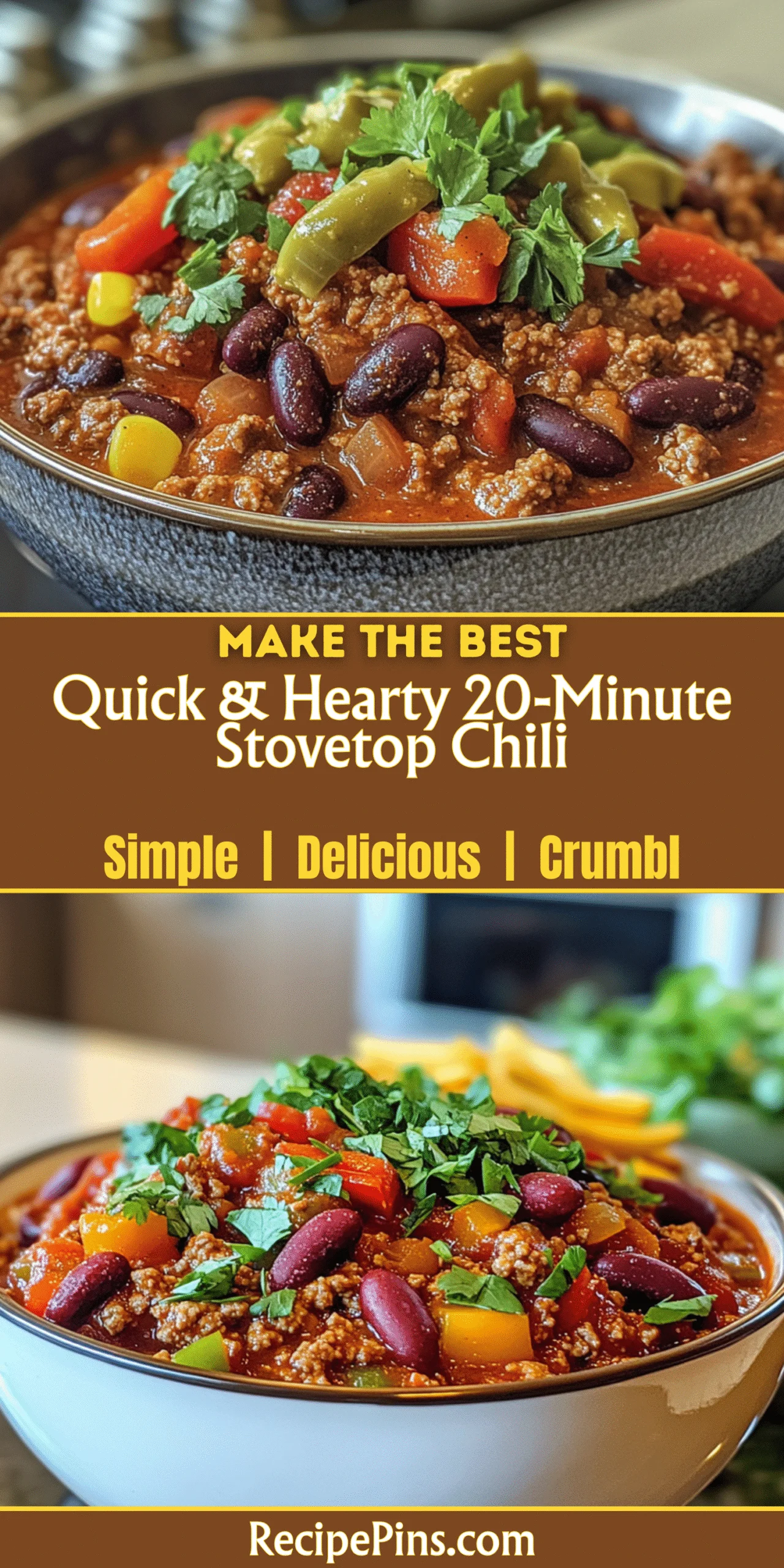 Quick & Hearty 20-Minute Stovetop Chili