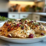 Irresistible Savory Cranberry Feta Chicken Bake