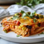 Irresistible Veggie-Loaded Savory Chicken Enchilada Bake
