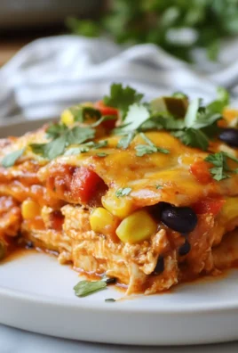 Irresistible Veggie-Loaded Savory Chicken Enchilada Bake
