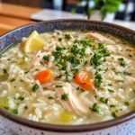 Quick Zesty Lemon Herb Chicken and Rice Soup Recipe Delight