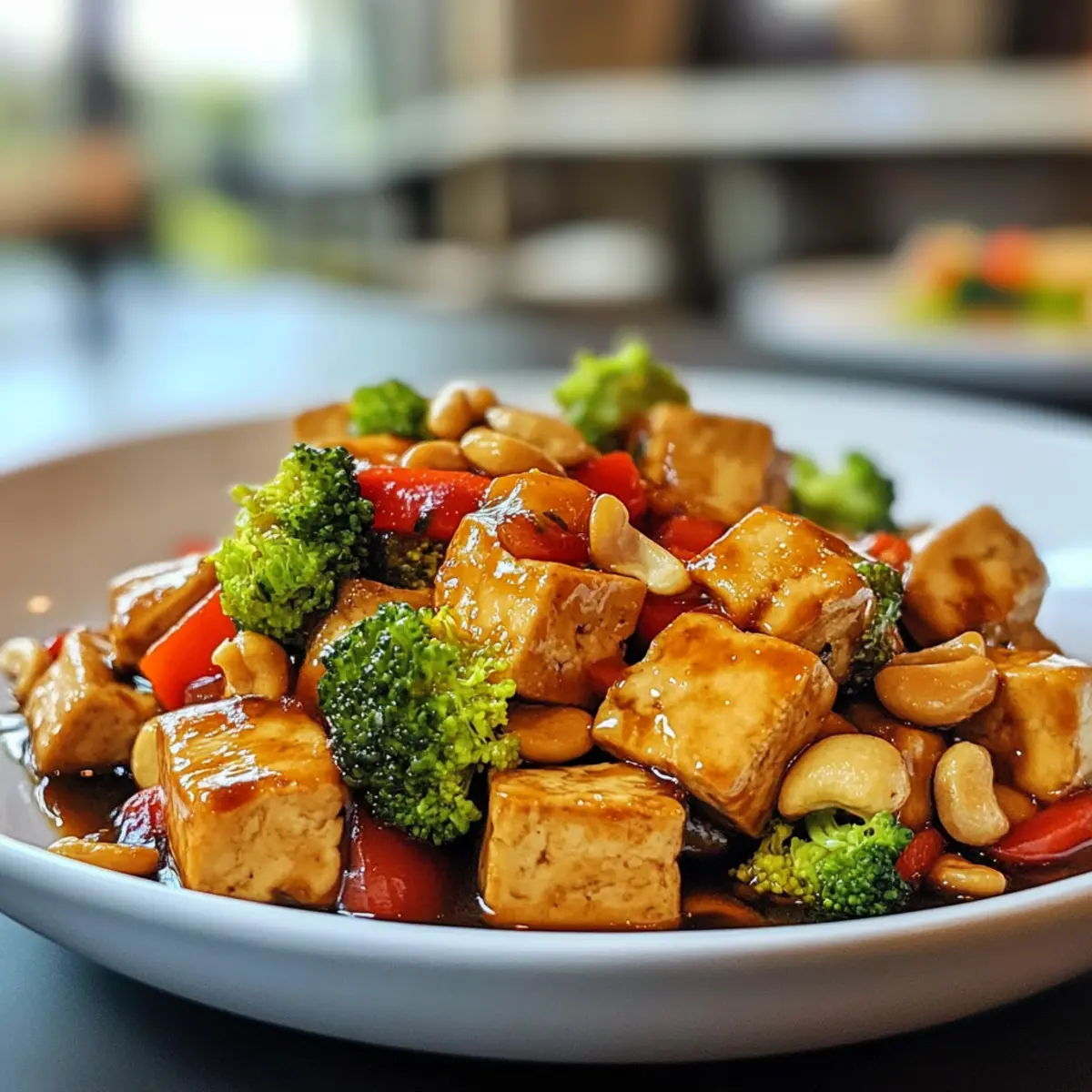 Irresistible Savory Sweet Soy Tofu & Cashew Stir Fry