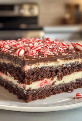 Irresistible Creamy Peppermint Mocha Cake Bars