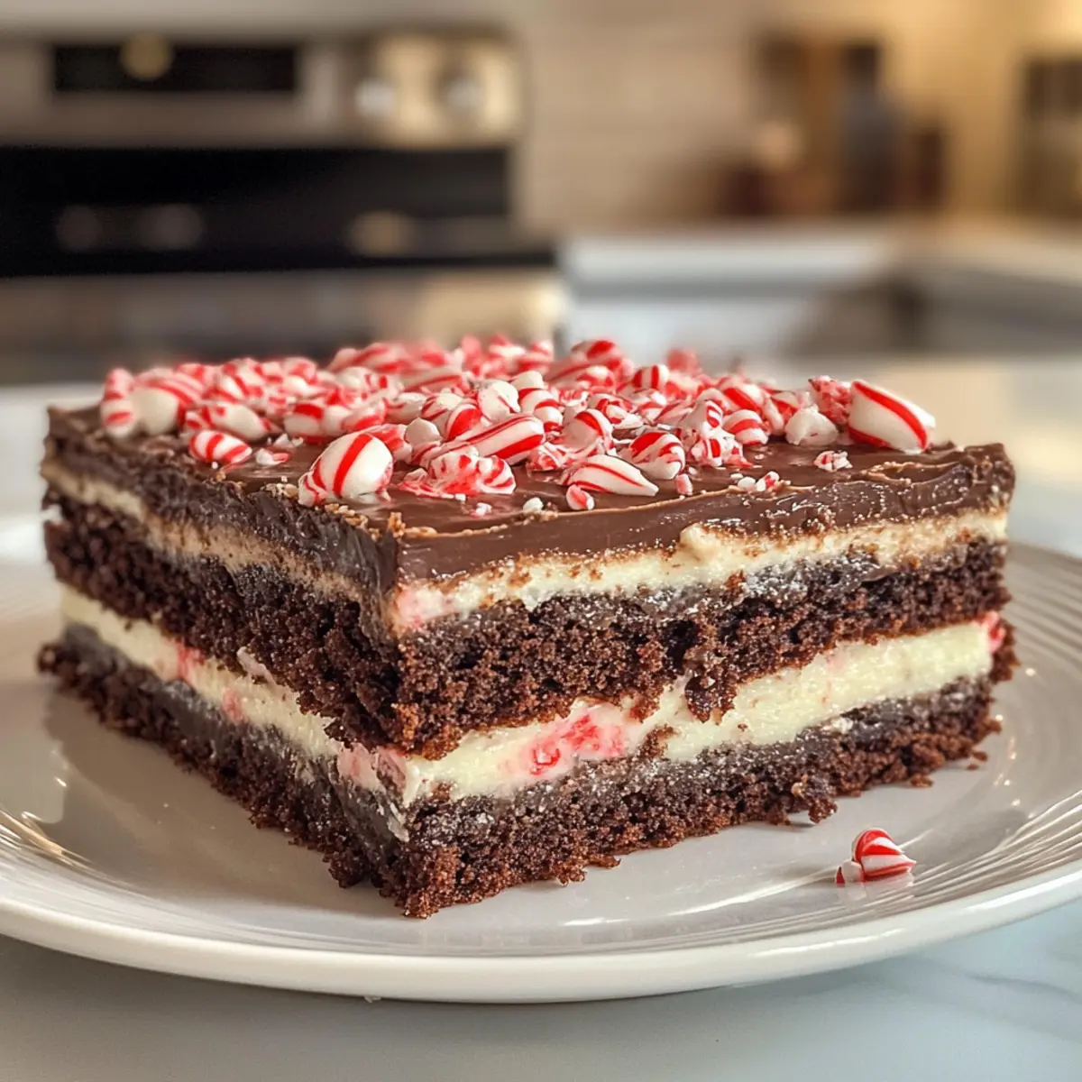 Irresistible Creamy Peppermint Mocha Cake Bars